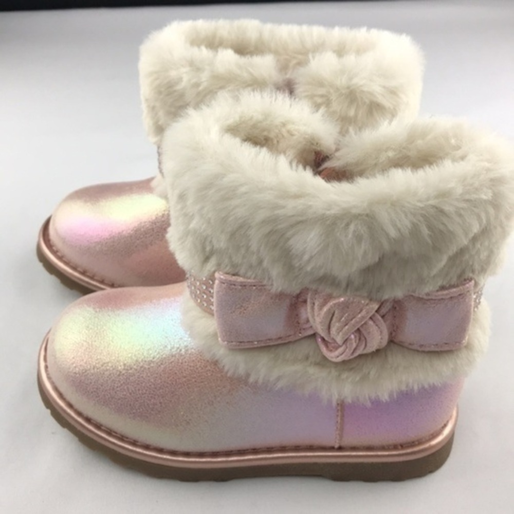 Seychelles - Pink Iridescent/Sparkle/Fur Boots SZ:6,7,8 Toddler. NWT